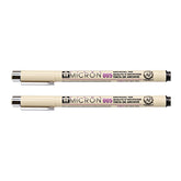 2 PCS Archival Pigment Ink Drawing Fineliner Pens Nib Manga Micron Pen